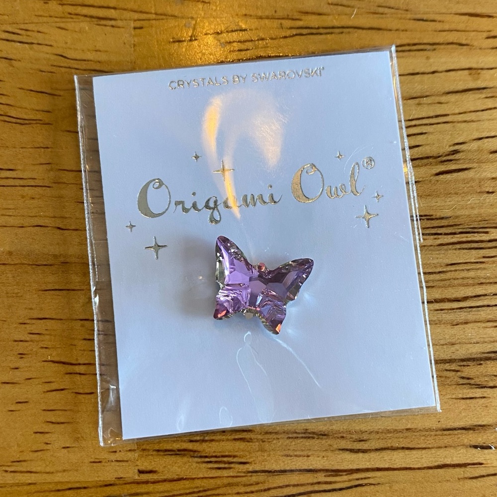 Origami Owl Swarovski Crystal Butterfly Charm NWT